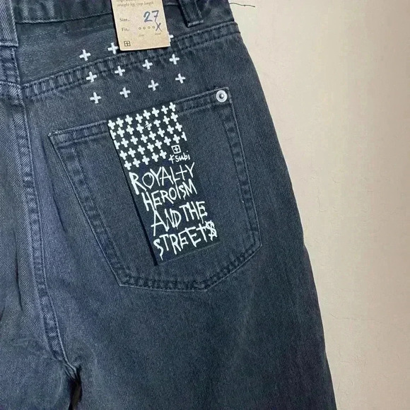 Ksubi Chlo Wasted Rat Attack Straight Leg Jeans Size 27 - Picture 12 of 15